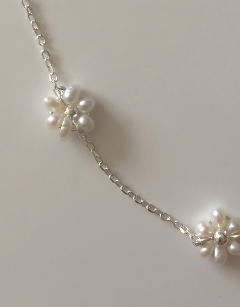 [moat] Blossom Pearl Necklace (silver925)
