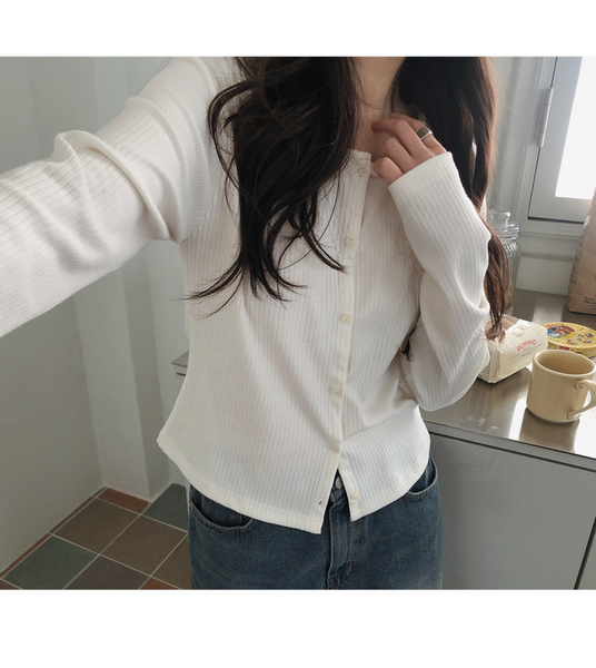 [SLOWAND] # SLOWMADE V-neck T-shirt Cardigan