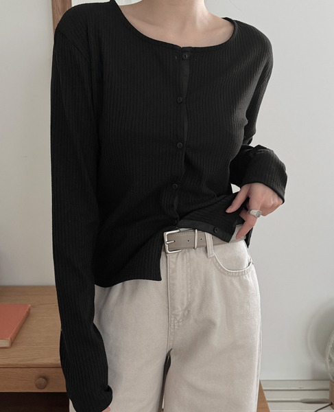 [SLOWAND] # SLOWMADE V-neck T-shirt Cardigan