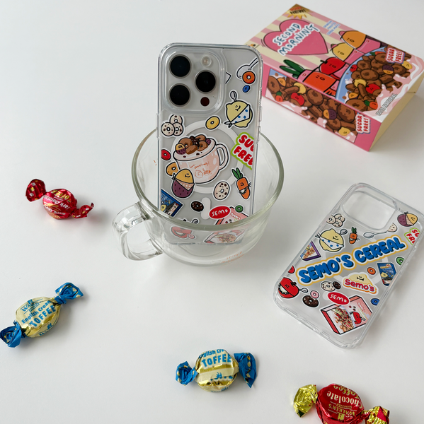 [second morning] Cereal Cup MagSafe Clear Case