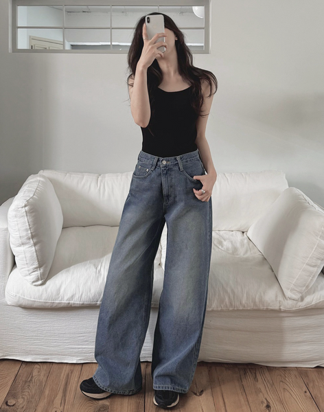 [SLOWAND] # SLOWMADE GPT Wide Denim Pants