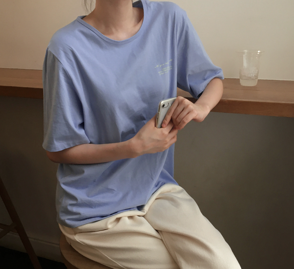 [SLOWAND] # SLOWMADE Coordinate Mate Lettering Short-Sleeved T-shirt