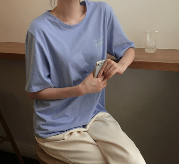 [SLOWAND] # SLOWMADE Coordinate Mate Lettering Short-Sleeved T-shirt