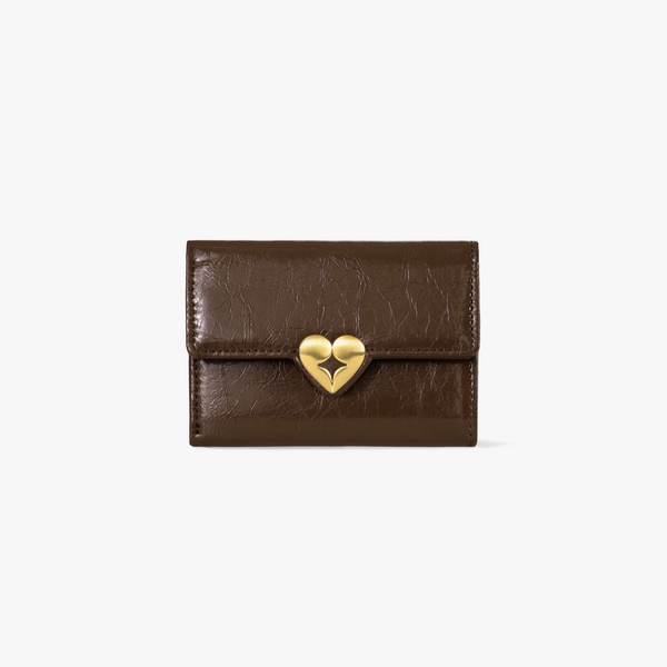 [fennec] HEARTY FLAP WALLET - MOCHA BROWN