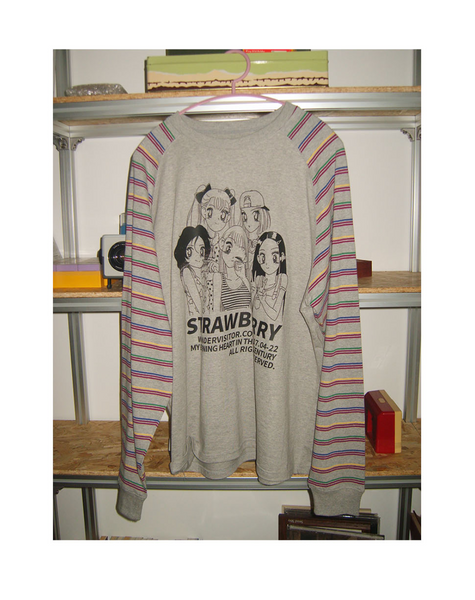 [WONDERVISITOR] Girls-PEN Raglan LS-T (Melange grey)