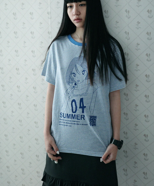 [WONDERVISITOR] SUMMER pfp T-shirt (Blue)