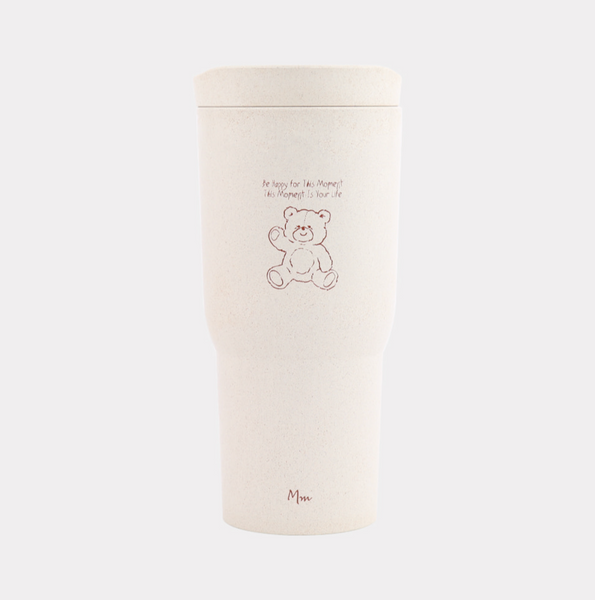 [Mademoment] Ivory Fluffy Bear Eco Tumbler 550ml