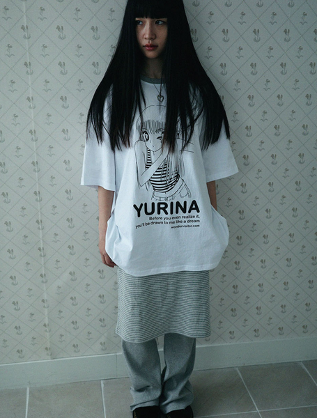 [WONDERVISITOR] YURINA Overfit T-shirt (White)