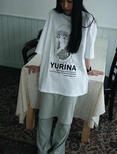 [WONDERVISITOR] YURINA Overfit T-shirt (White)