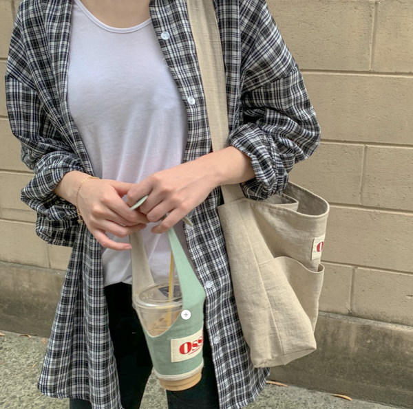 [Ossl] Linen / Corduroy Shoulder & Cross Bag