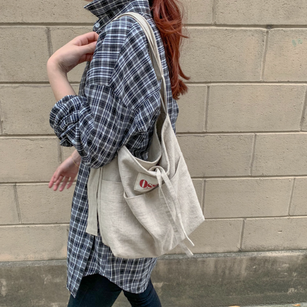 [Ossl] Linen / Corduroy Shoulder & Cross Bag