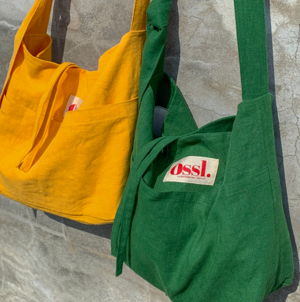 [Ossl] Linen / Corduroy Shoulder & Cross Bag