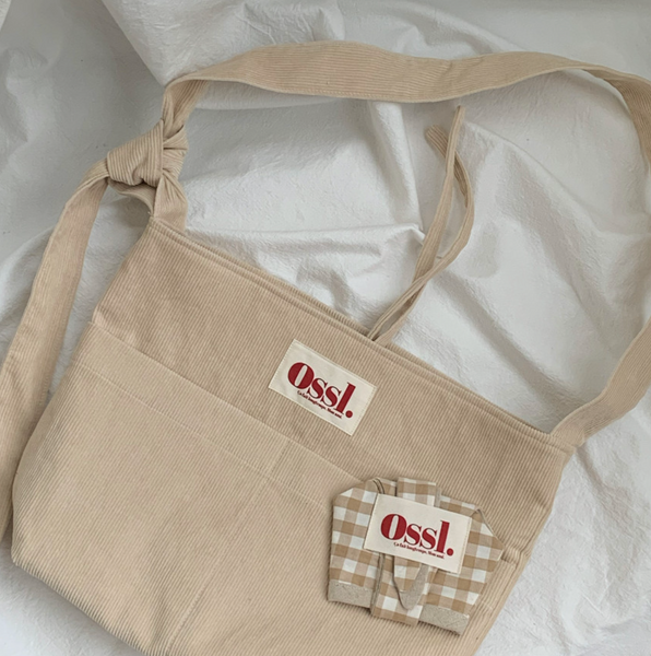 [Ossl] Linen / Corduroy Shoulder & Cross Bag