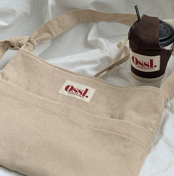 [Ossl] Linen / Corduroy Shoulder & Cross Bag