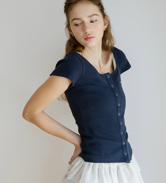 [Letter from Moon] Letters Slim Half Cardigan (4colours)