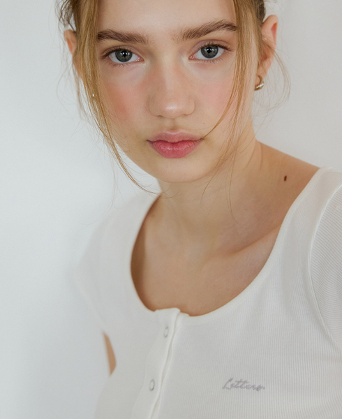 [Letter from Moon] Letters Slim Half Cardigan (4colours)