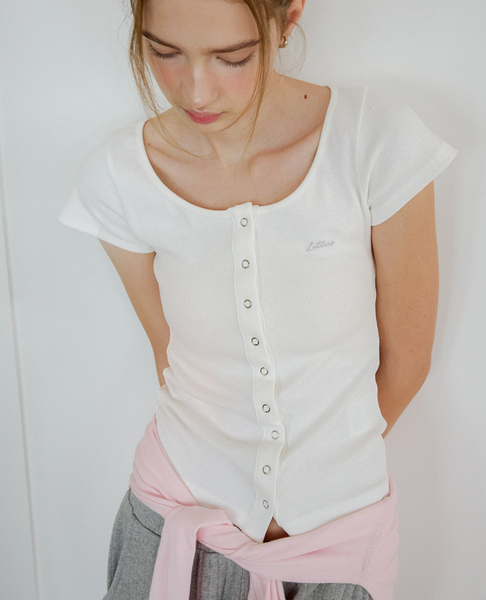 [Letter from Moon] Letters Slim Half Cardigan (4colours)