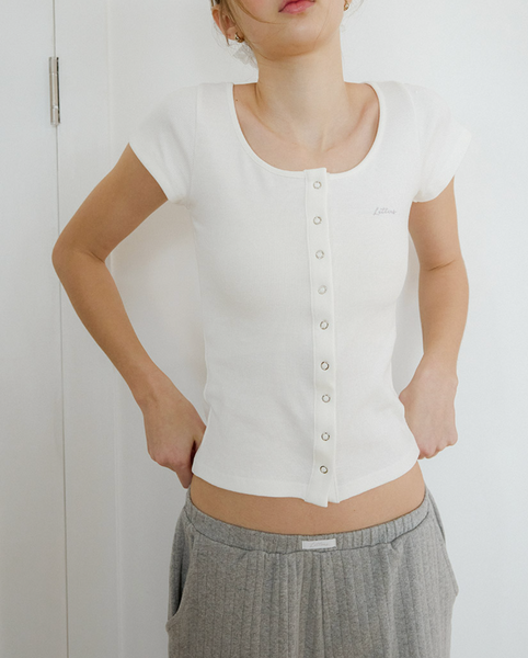 [Letter from Moon] Letters Slim Half Cardigan (4colours)