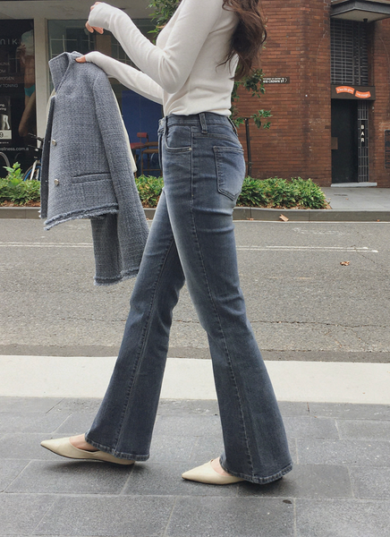 [SLOWAND] # SLOWMADE Hidden Banding Semi-Bootcut Pants