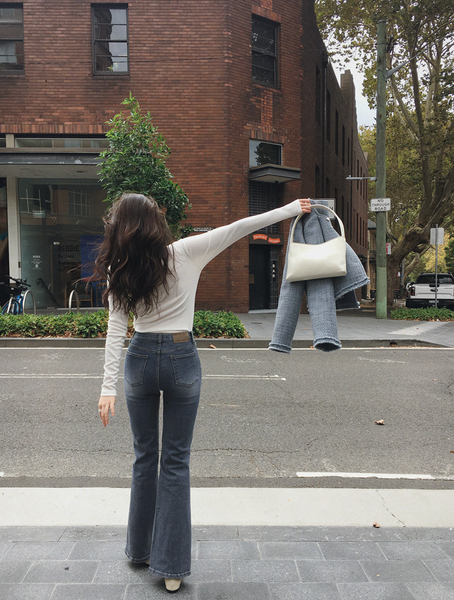 [SLOWAND] # SLOWMADE Hidden Banding Semi-Bootcut Pants