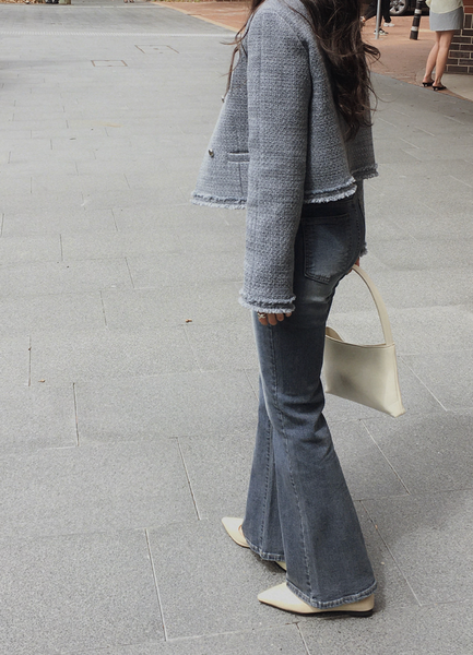 [SLOWAND] # SLOWMADE Hidden Banding Semi-Bootcut Pants