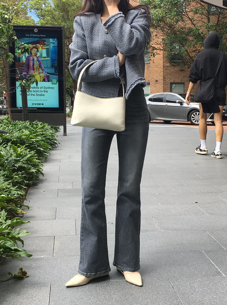 [SLOWAND] # SLOWMADE Hidden Banding Semi-Bootcut Pants