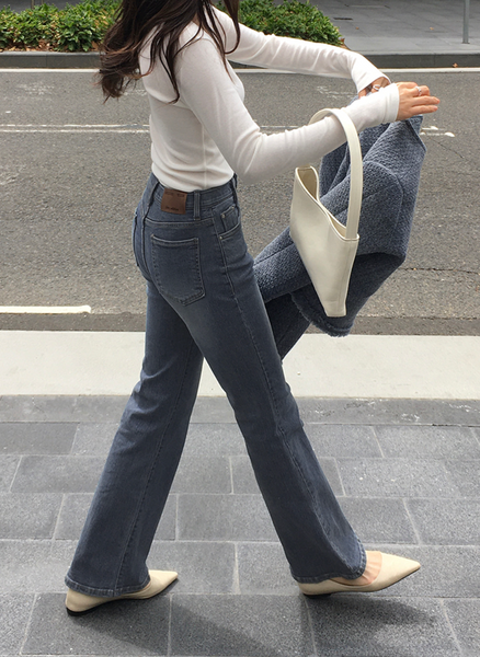 [SLOWAND] # SLOWMADE Hidden Banding Semi-Bootcut Pants