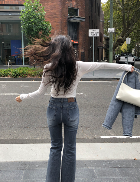 [SLOWAND] # SLOWMADE Hidden Banding Semi-Bootcut Pants