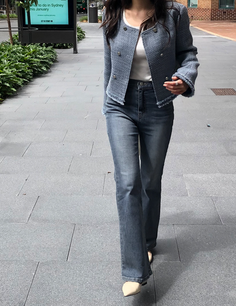 [SLOWAND] # SLOWMADE Hidden Banding Semi-Bootcut Pants