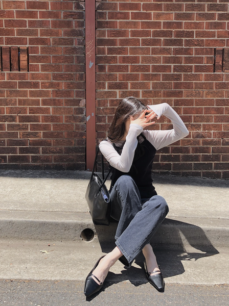 [SLOWAND] # SLOWMADE Hidden Banding Semi-Bootcut Pants