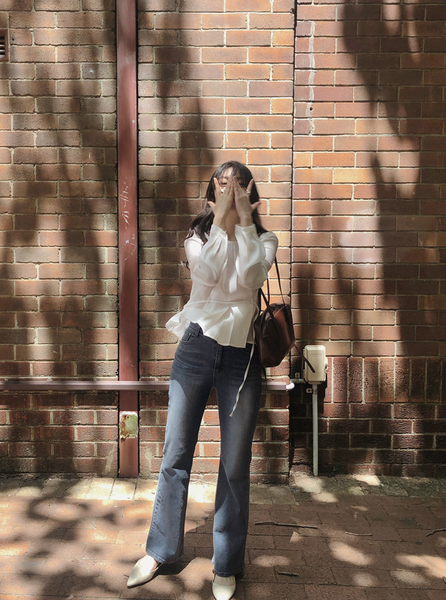 [SLOWAND] # SLOWMADE Hidden Banding Semi-Bootcut Pants