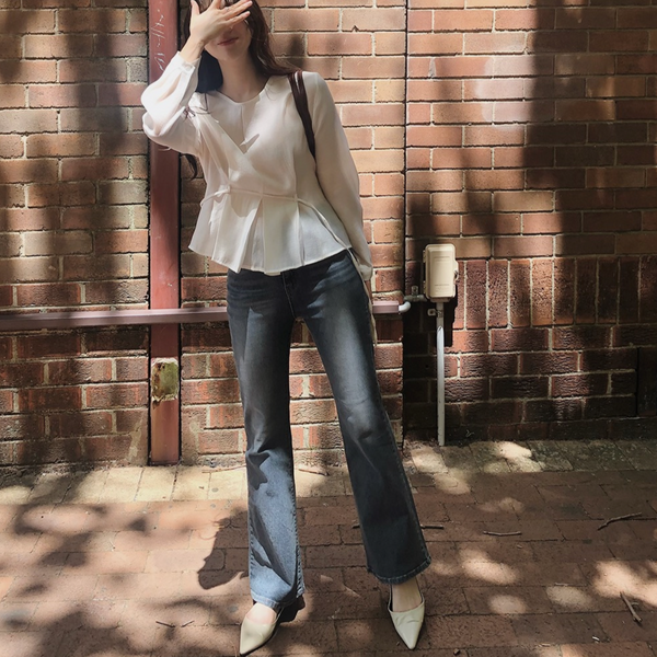 [SLOWAND] # SLOWMADE Hidden Banding Semi-Bootcut Pants