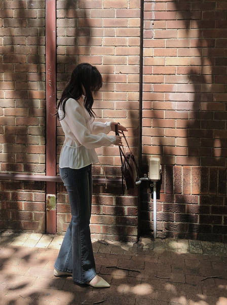 [SLOWAND] # SLOWMADE Hidden Banding Semi-Bootcut Pants