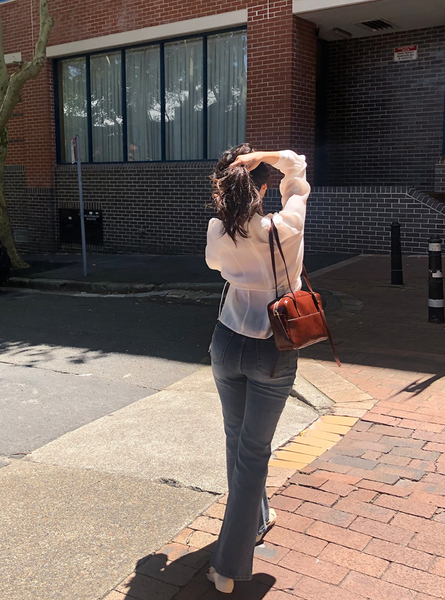 [SLOWAND] # SLOWMADE Hidden Banding Semi-Bootcut Pants