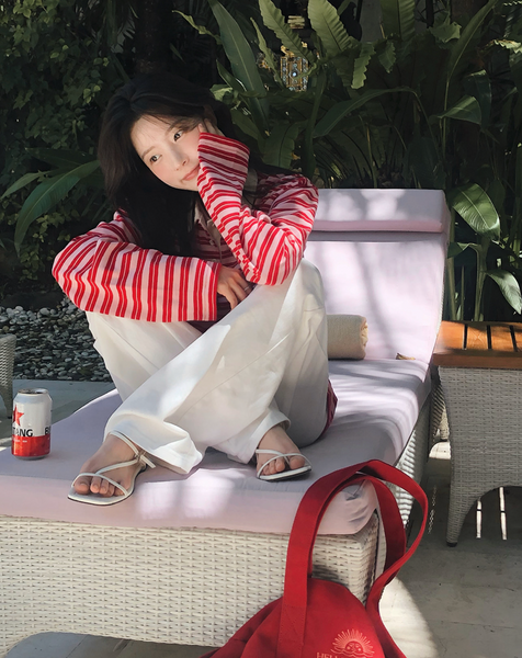 [SLOWAND] # SLOWMADE Rugby Stripe Piket T-shirt