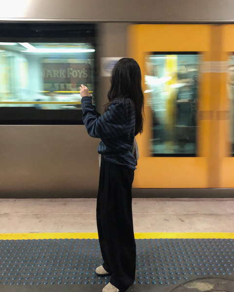 [SLOWAND] # SLOWMADE Rugby Stripe Piket T-shirt