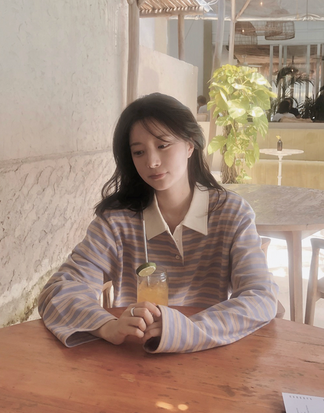 [SLOWAND] # SLOWMADE Rugby Stripe Piket T-shirt