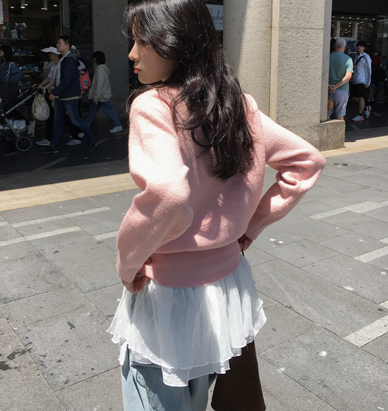 [SLOWAND] # SLOWMADE Layered Checkered/ Dot Skirt