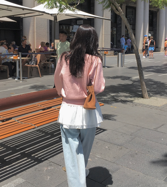 [SLOWAND] # SLOWMADE Layered Checkered/ Dot Skirt