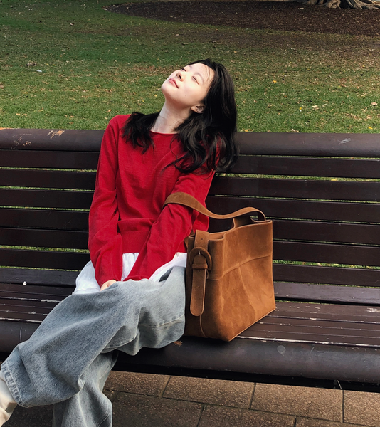 [SLOWAND] # SLOWMADE Layered Checkered/ Dot Skirt