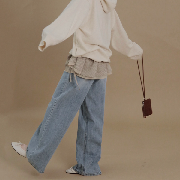 [SLOWAND] # SLOWMADE Layered Checkered/ Dot Skirt