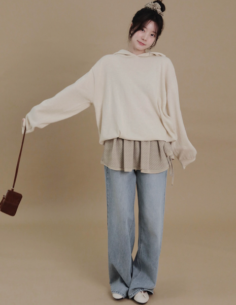 [SLOWAND] # SLOWMADE Layered Checkered/ Dot Skirt