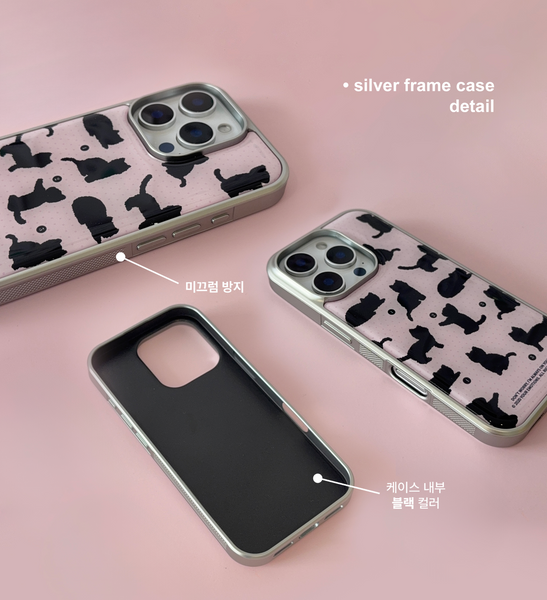 [your emotions] Beloved Cat Silver Frame Case