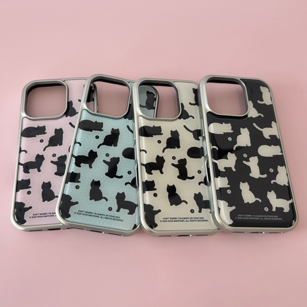 [your emotions] Beloved Cat Silver Frame Case