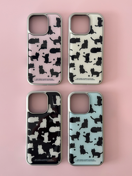 [your emotions] Beloved Cat Silver Frame Case