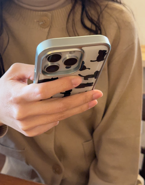 [your emotions] Beloved Cat Silver Frame Case