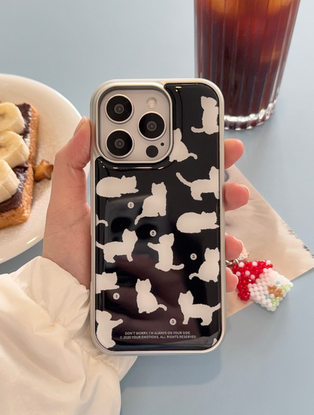 [your emotions] Beloved Cat Silver Frame Case