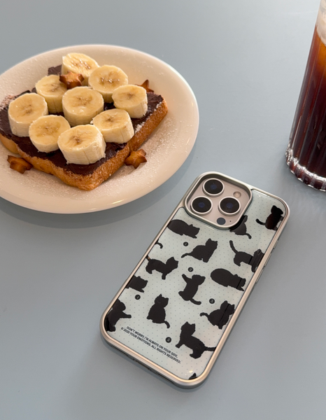 [your emotions] Beloved Cat Silver Frame Case