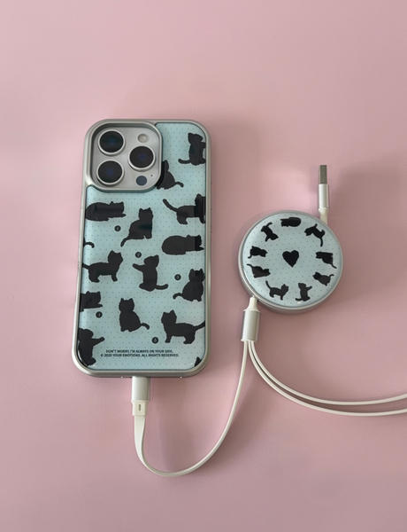 [your emotions] Beloved Cat Silver Frame Case