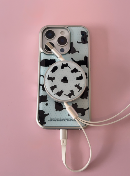 [your emotions] Beloved Cat Silver Frame Case